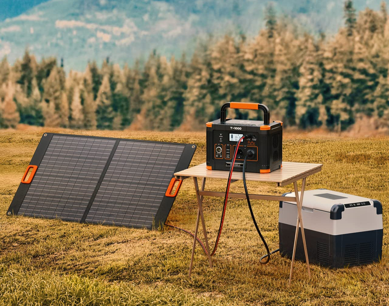 GRECELL Powerstation 1000W, 999Wh Solargenerator, Mobiler Stromspeicher mit AC/DC/USB, Power Station Solar für Camping, Outdoor, Notstrom Notfälle, (T-1000)